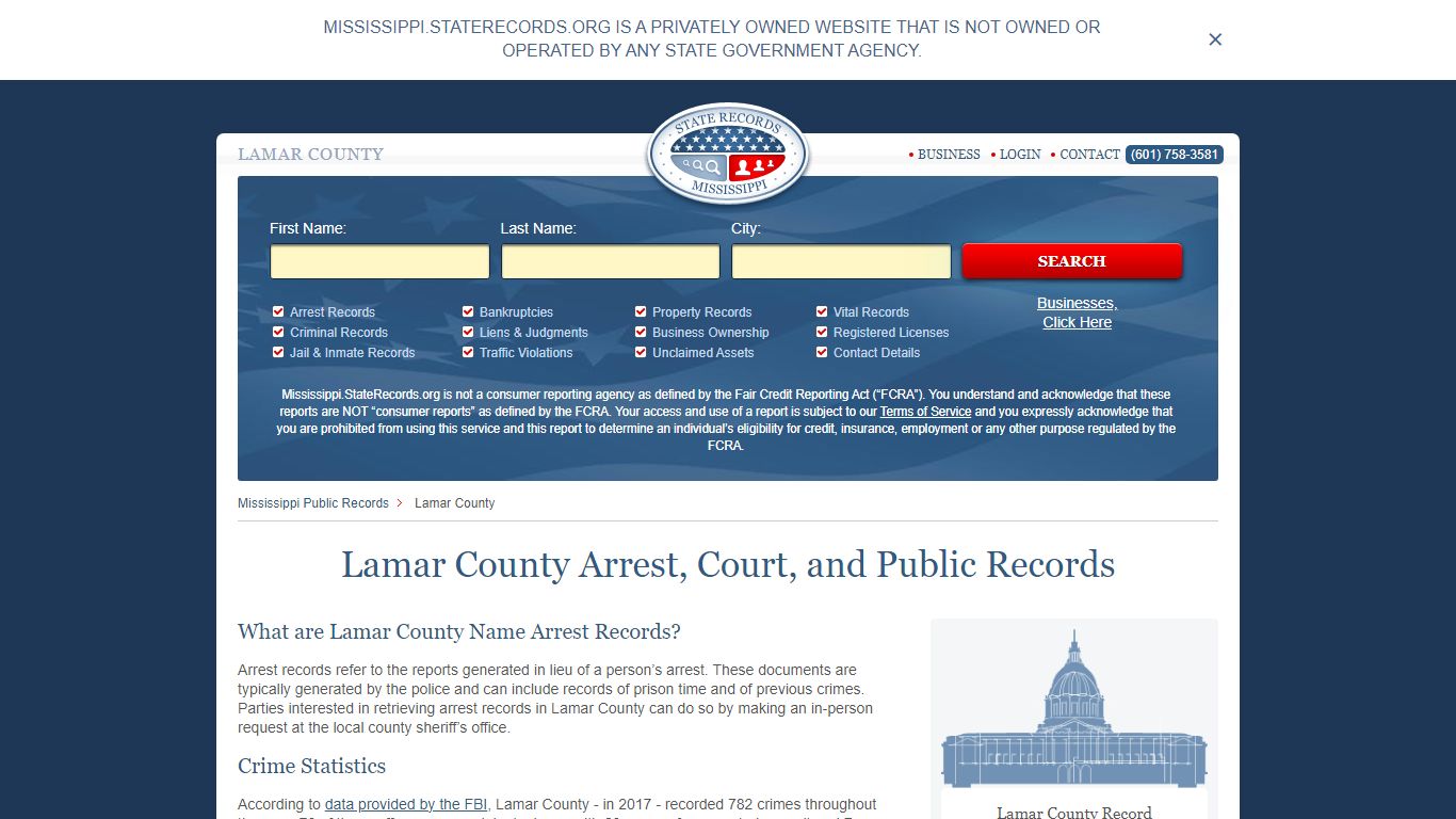 Lamar County Arrest, Court, and Public Records